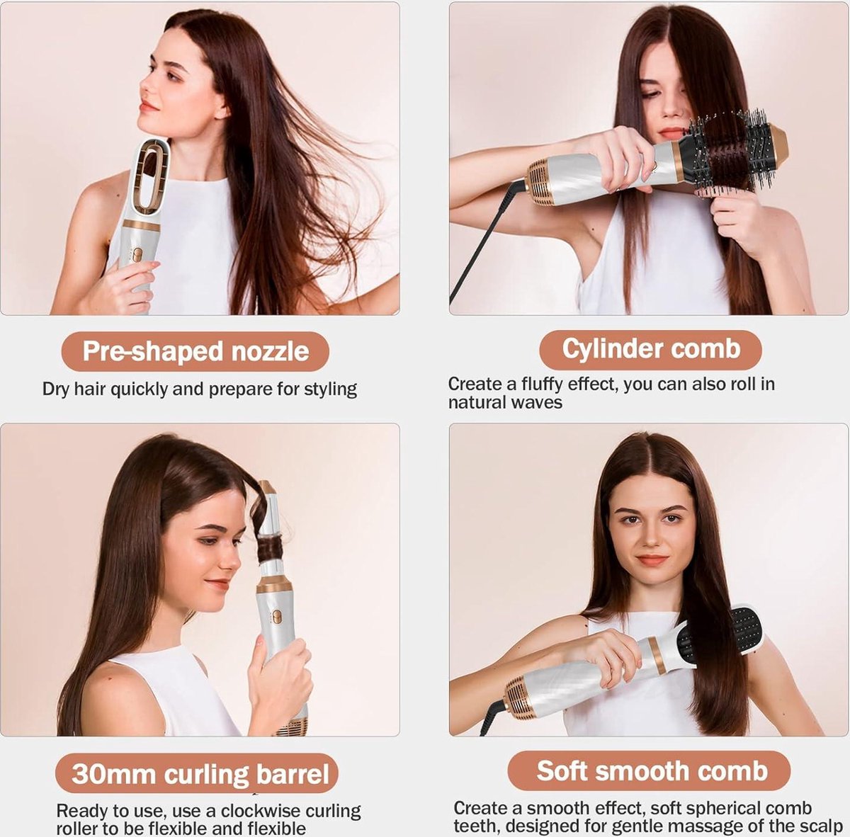 Wat vinden we goed aan de Warme Luchtborstel 6-in-1 Set - Haardroger & Styler