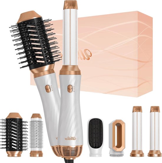De ultieme 6-in-1 warme luchtborstel voor veelzijdige haarstyling