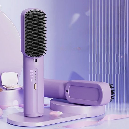 Snel, stijlvol en mobiel: de paarse warmteborstel voor moeiteloos haar
