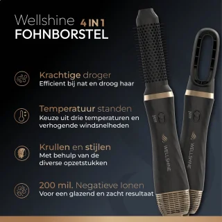Wellshine 4-in-1 Fohnborstel Multistyler