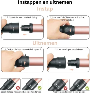 White-label Fohnborstel 5-in-1 Zwart Roségoud