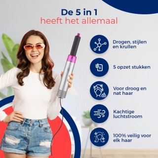 Wat vinden we goed aan de XANAA® 5-in-1 Multistyler Airstyler Wit