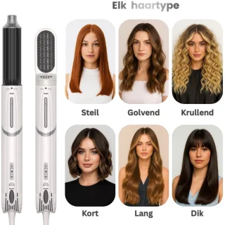 Yajaime® Airstyler Multistyler 7-in-1 Wit/Zilver