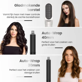 Yajaime® Airstyler Multistyler 7-in-1 Wit/Zilver