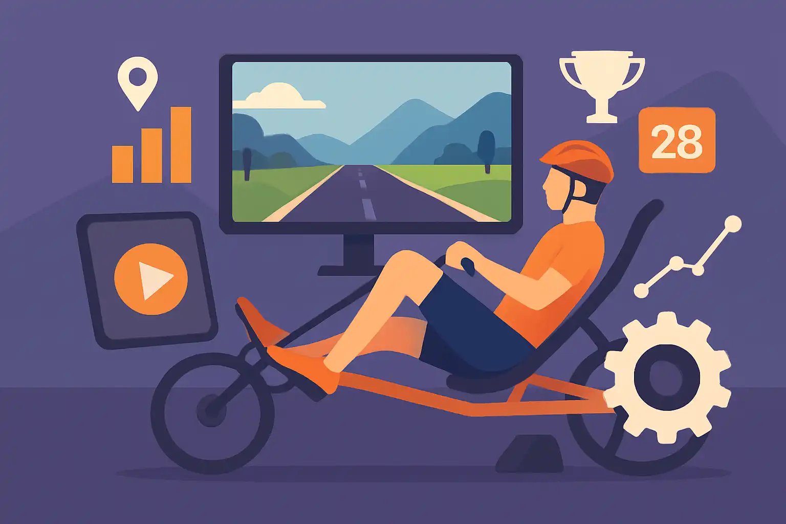 Interactief indoor fietsen: apps en gadgets die je ligfiets-workout gamifyen