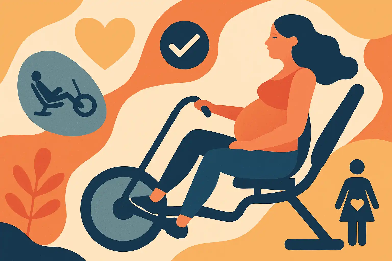 Ligfiets tijdens zwangerschap en postpartum: veilige workouts en herstelstappen