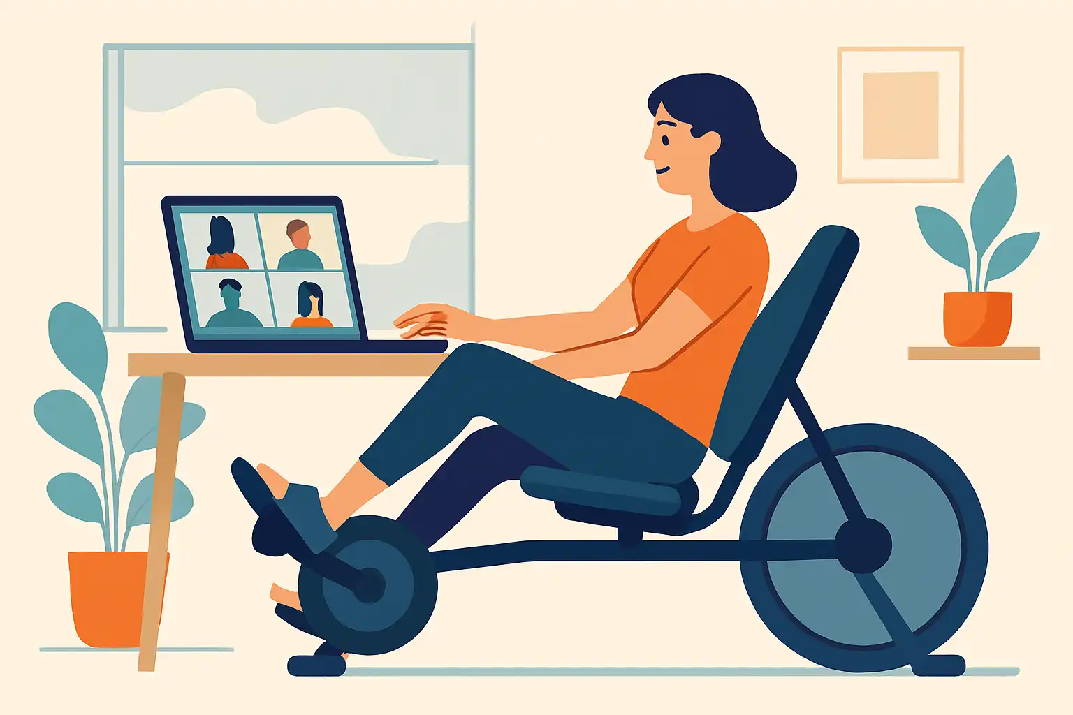 Work-from-home upgrade: zo integreer je micro-workouts op de ligfiets tussen je videovergaderingen