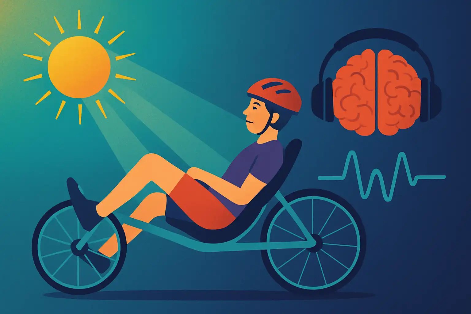 Zo boost je ligfiets-sessies met lichttherapie en binaurale beats (wat écht werkt)