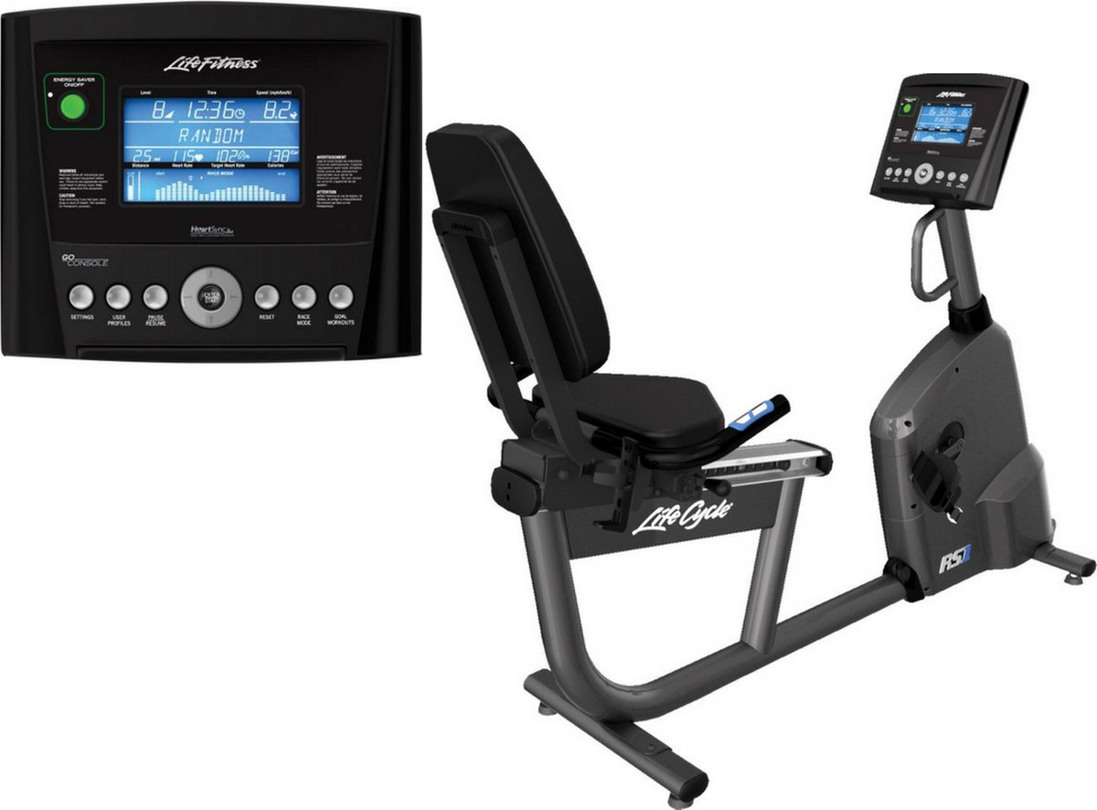 Life Fitness RS1 Ligfiets Go Console