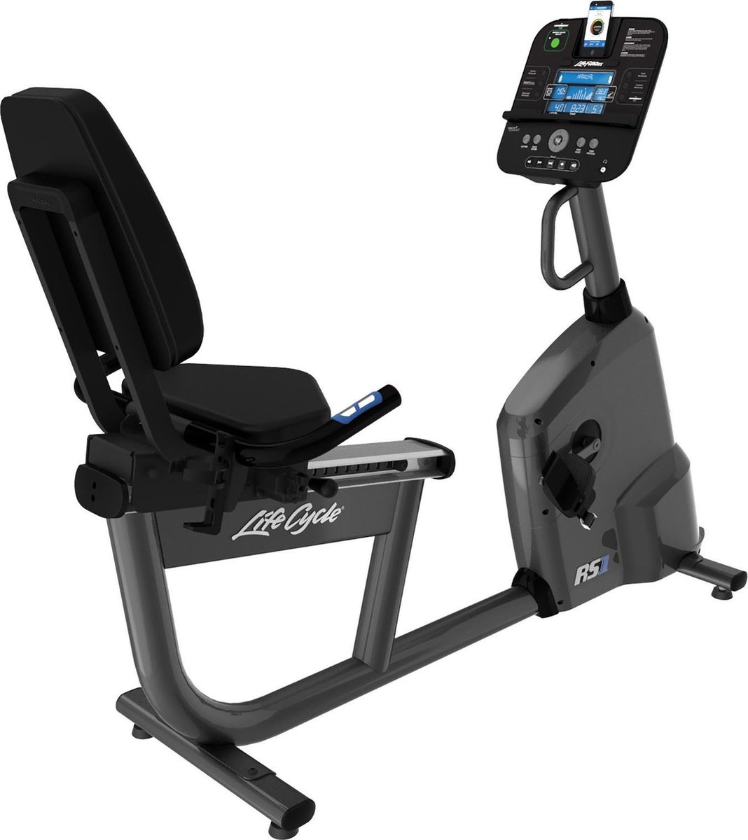 De Life Fitness RS1 Track Connect ligfiets fitnessapparaat in één oogopslag
