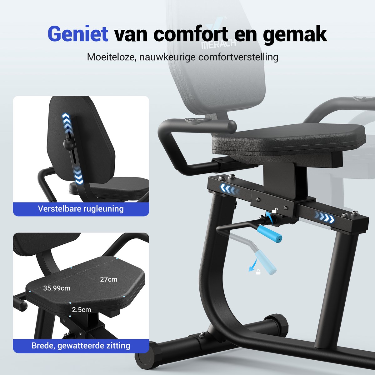 Wat vinden we goed aan de MERACH Opvouwbare Semi-Recumbente Hometrainer