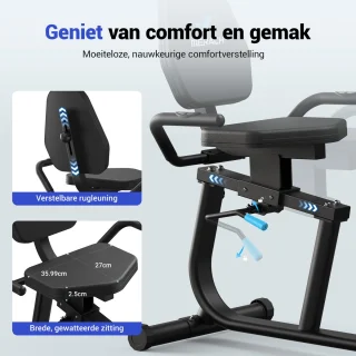 MERACH Opvouwbare Semi-Recumbente Hometrainer