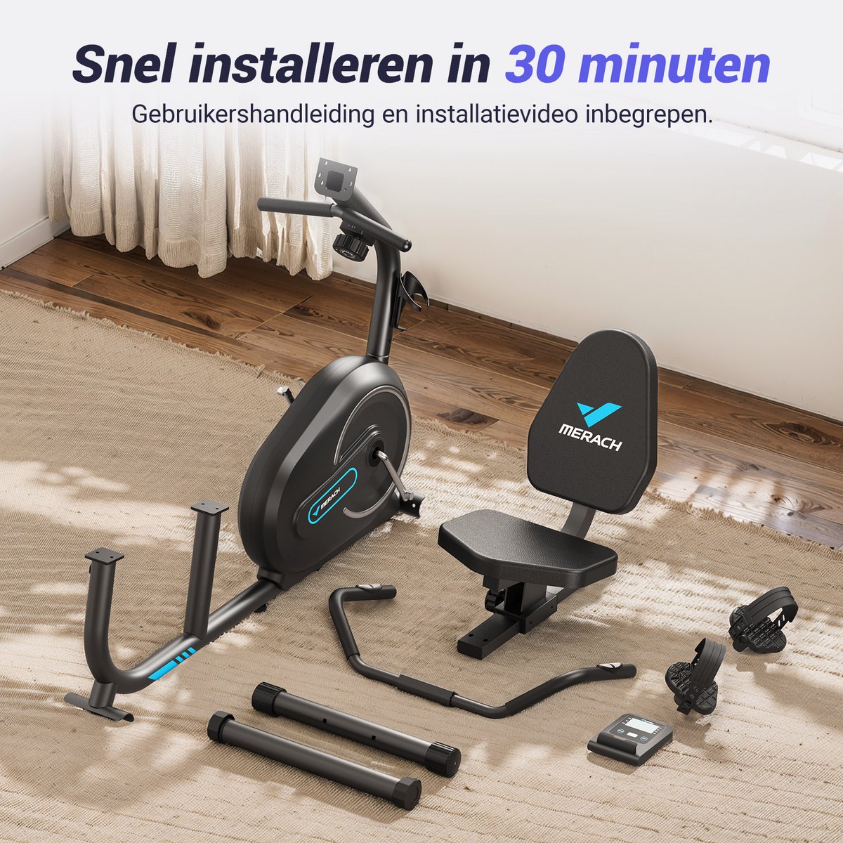 Wat vinden we goed aan de MERACH Semi-Recumbente Hometrainer