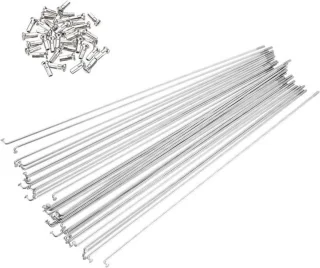 De Universeel 14G RVS J-Bend fietsspaak 2,0 mm met messing nippels in één oogopslag