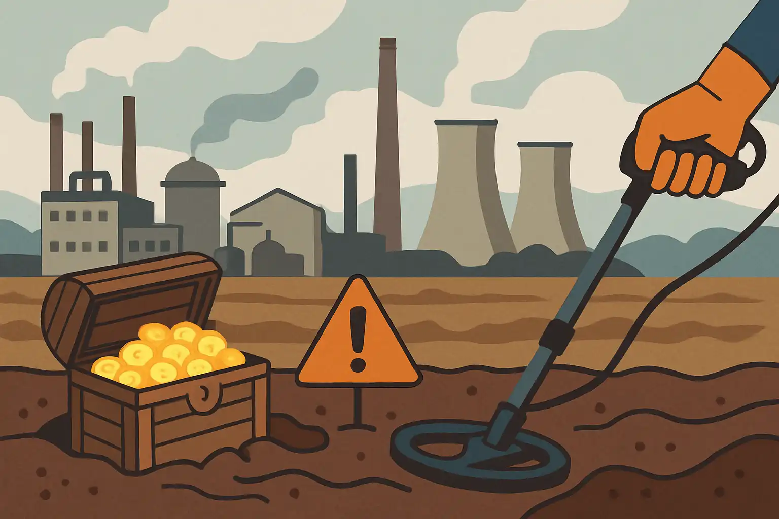 Industrieterreinen vol schatten: hoe je ze vindt en veilig omgaat met vervuilde grond
