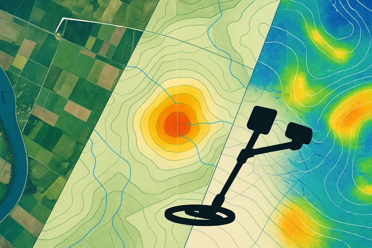 Satellietbeelden, bodemkaarten en weerdata: zo vind je betere metaaldetectie-hotspots