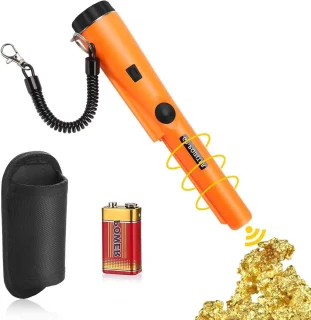 Draagbare 360 ° Scannende Metaaldetector IP66 Waterdicht met LED-Indicator en Alarm - Inclusief Batterij - Voor Jacht op Gouden Munten Artefacten Sieraden