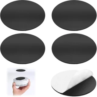 Smoke Detector, Holder, Adhesive Pads, Magnetic Smoke Detector, Self-Adhesive Magnetic Pads for Fire Detectors and Gas Detector, Adhesive Pads with Magnetic Attachment, Strong Magnets, Easy to Install
