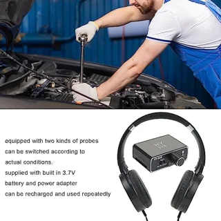 Home Water Leak Detector, Underground Water Leak Detector, Water Pipe Finder, Improved High-Strength Sound Amplifier with Headset, AC Power for Construction Site Construction