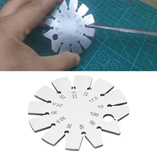 Stainless Steel Bevel Angle Range 15-120 Degree Axe Angle Gauge Round Shape Knife Angle Finder for Measuring Knife Angle