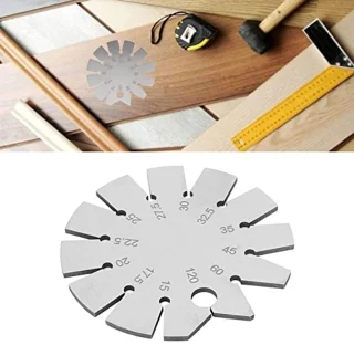 Stainless Steel Bevel Angle Range 15-120 Degree Axe Angle Gauge Round Shape Knife Angle Finder for Measuring Knife Angle