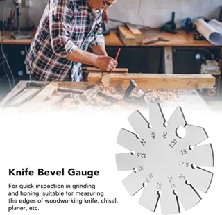 Stainless Steel Bevel Angle Range 15-120 Degree Axe Angle Gauge Round Shape Knife Angle Finder for Measuring Knife Angle
