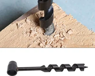 Bushcraft Gear Handboorsleutel, Hoge Hardheid Survival Settlers Tool Bushcraft Handboorsleutel voor Wildernis Houtbewerking (25-230 mm)