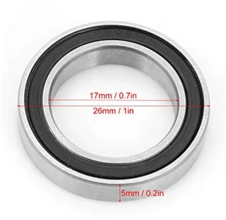 40PCS 6803-2RS 17mm * 26mm * 5mm Rubber Verzegelde Groefkogellagers Laag Geluidsniveau Miniatuur Lagers voor Hobby Projecten