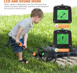 Metaaldetector voor kinderen - Waterdichte en lichte detector met LCD en geluid, ideaal voor schatzoeken