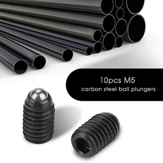 10 Stks M5 Schroefdraad Hex Socket Koolstof RVS Bal Drive Lente Plungers Set Push Fit Ball Spring Soepele Plunger (M5*8)
