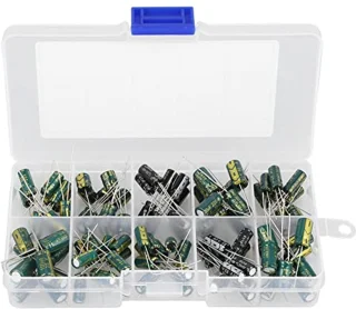 Assortiment elektrolytische condensatoren, 100 stuks 10 waarden 10V-63V 10uf-470uf Hoogwaardige audiocondensator voor de productie van audiocircuits
