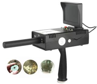 Ondergrondse Metaaldetector, ABS Behuizing Gevoelig Stabiel Snel Scannen Schatzoeker voor Goud Zilver Koper AC100‑240V met High Definition-scherm(EU-stekker)