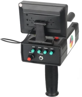 Ondergrondse Metaaldetector, ABS Behuizing Gevoelig Stabiel Snel Scannen Schatzoeker voor Goud Zilver Koper AC100‑240V met High Definition-scherm(EU-stekker)
