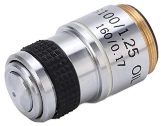 Hoog Licht de Microscoop Objectieve Lens van de Transmittantie Hoge Definitie Breed Gebied, Toebehoren Gemaakt (S100/1.25 OLIE)