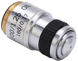 Hoog Licht de Microscoop Objectieve Lens van de Transmittantie Hoge Definitie Breed Gebied, Toebehoren Gemaakt (S100/1.25 OLIE)