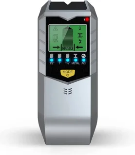 5 In 1 Elektronische Wanddetector Vinders Multifunctioneel Handheld Metaaldetector Stud Hout Vinder Elektronisch Meetinstrument - Zilver