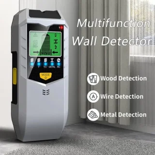 5 In 1 Elektronische Wanddetector Vinders Multifunctioneel Handheld Metaaldetector Stud Hout Vinder Elektronisch Meetinstrument - Zilver