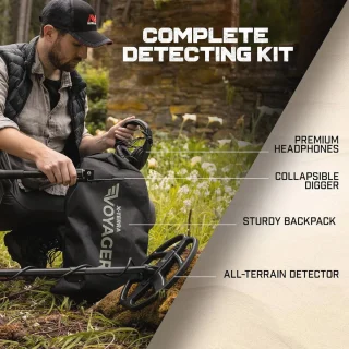 Professionele All-Terrain Pinpoint Metaaldetector met Waterdichte Spoel en Verlicht Display voor Volwassenen