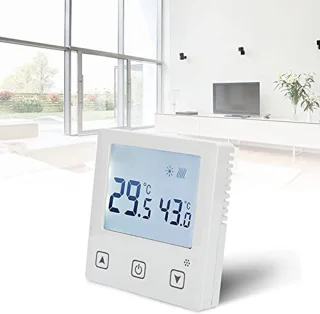 Digital Thermostat, AC220V Wall Mounted Stove Thermostat Temperature Controller with Touch Screen Water Underfloor Heating Temperature Control Panel