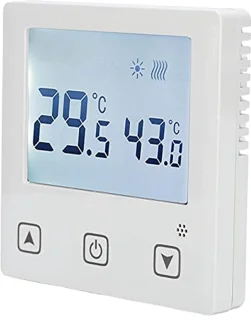 Digital Thermostat, AC220V Wall Mounted Stove Thermostat Temperature Controller with Touch Screen Water Underfloor Heating Temperature Control Panel