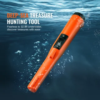Metaaldetector Pinpointer, IP68 Waterdicht, 4,5 Inch detectiediepte, Lcd-Scherm, 3 Modi, met Holster en 9v Batterij, Ideaal voor Schatzoeken