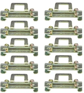 Garosa 10 Stks 35mm Metalen Din Rail Vaste Klem Schroef Vaste Type Bevestig Clip voor Relais Montage (Zilver)