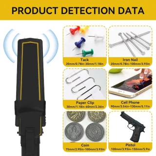 Draagbare metaal detector voor beveiliging - Hooggevoelige body scanner voor luchthaven en evenementen