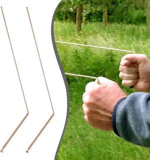 Set van 2 koperen wichelroedelstangen - 99,9% koperen detector - metaaldetector - koperen taststangen voor het lokaliseren van water en schatten