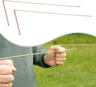 Set van 2 koperen wichelroedelstangen - 99,9% koperen detector - metaaldetector - koperen taststangen voor het lokaliseren van water en schatten