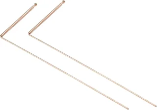 Set van 2 koperen wichelroedelstangen - 99,9% koperen detector - metaaldetector - koperen taststangen voor het lokaliseren van water en schatten