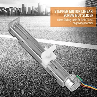 DC 12V slag 80mm aandrijving stappenmotor schroef 2-fase 4-draads stappenmotor met lineaire moer schuif voor DIY graveermachine