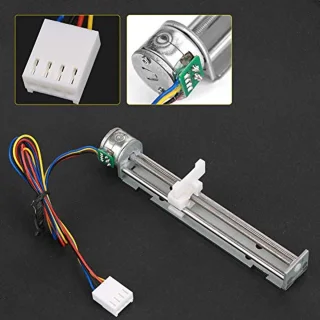 DC 12V slag 80mm aandrijving stappenmotor schroef 2-fase 4-draads stappenmotor met lineaire moer schuif voor DIY graveermachine