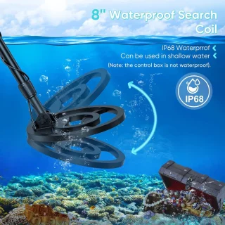 Metaaldetectoren Verstelbaar 33-43 Inch Hoge Precisie Waterdichte Metaaldetector met LCD-scherm voor Kinderen en Volwassenen Gouden Detector