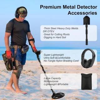 Professionele waterdichte metaaldetector voor schatzoekers en avonturiers - LCD-display, hoge precisie en 5 modi